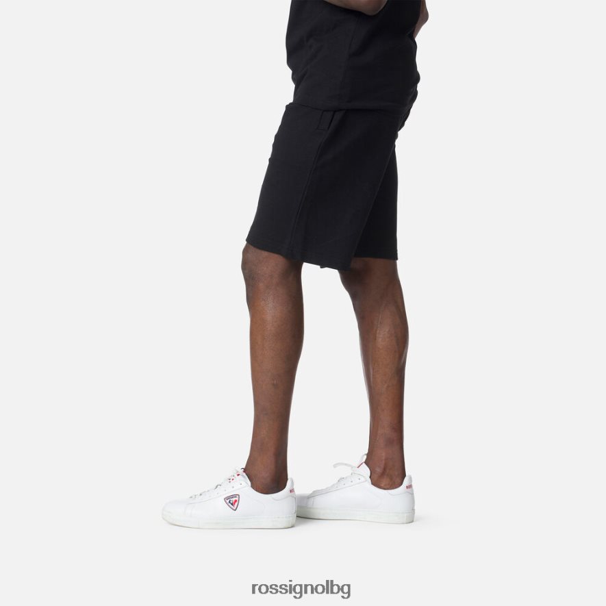 бг Rossignol мъже памучни шорти с лого черен 68DD2T459 дъна