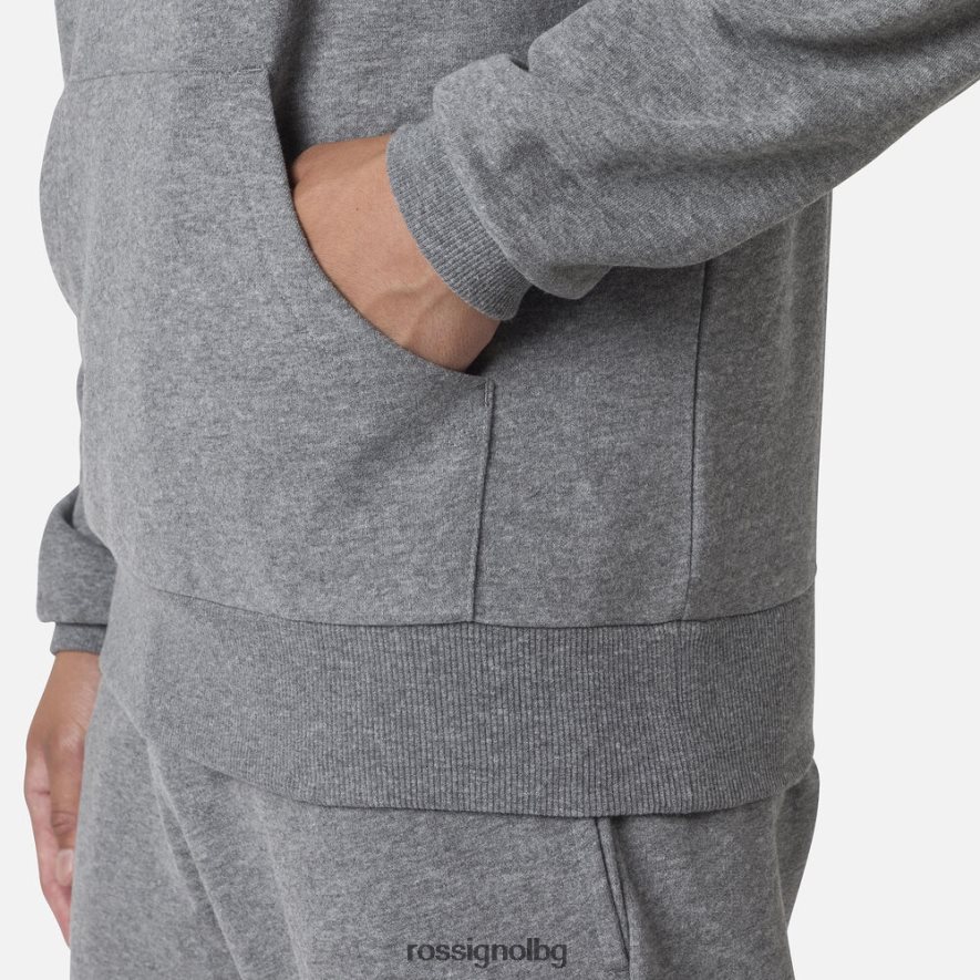 бг Rossignol мъже поларен суичър с лого и качулка хедъргрей 68DD2T44 върхове