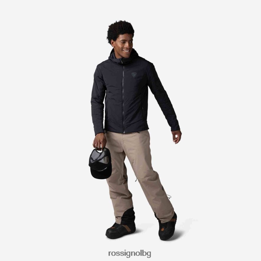 бг Rossignol мъже противоположно яке с качулка черен 68DD2T205 върхове