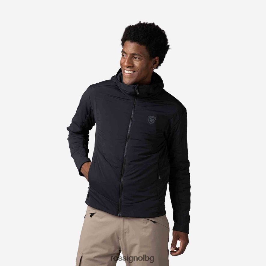 бг Rossignol мъже противоположно яке с качулка черен 68DD2T205 върхове