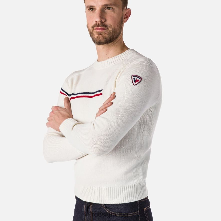 бг Rossignol мъже пуловер с кръгла яка odysseus бяло 68DD2T651 върхове