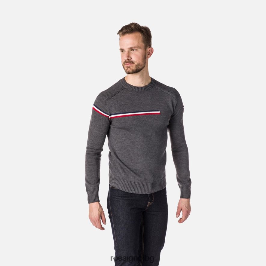 бг Rossignol мъже пуловер с кръгла яка odysseus хедъргрей 68DD2T308 върхове