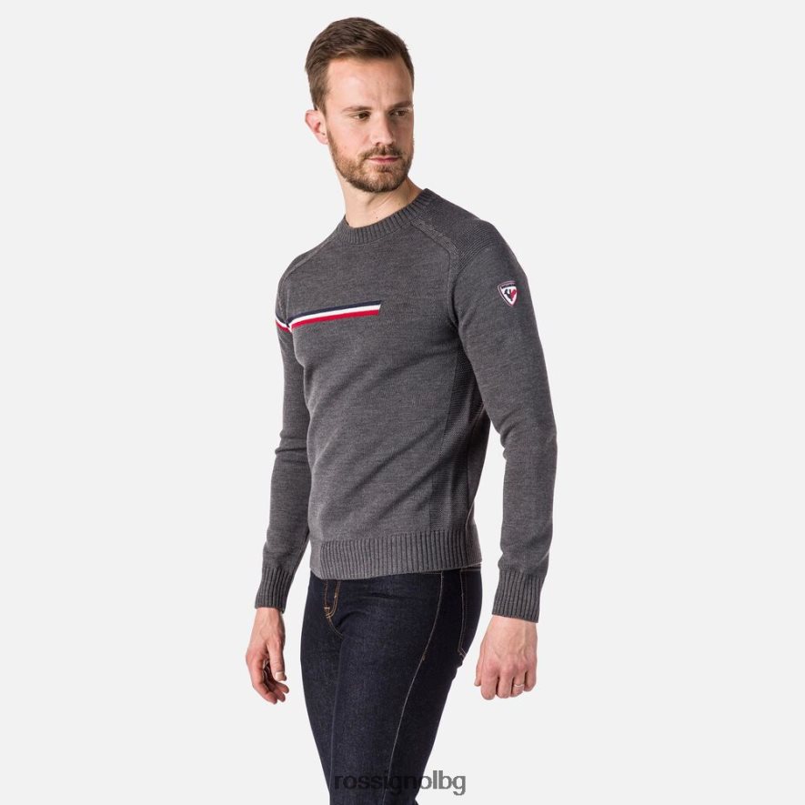 бг Rossignol мъже пуловер с кръгла яка odysseus хедъргрей 68DD2T308 върхове