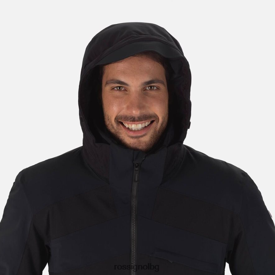 бг Rossignol мъже реагира мериносово ски яке черен 68DD2T599 върхове
