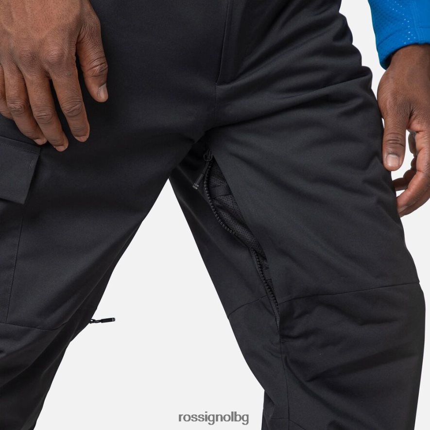 бг Rossignol мъже спокойни панталони с лигавник черен 68DD2T227 дъна