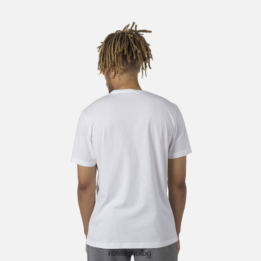 бг Rossignol мъже тениска с лого бяло 68DD2T17 върхове