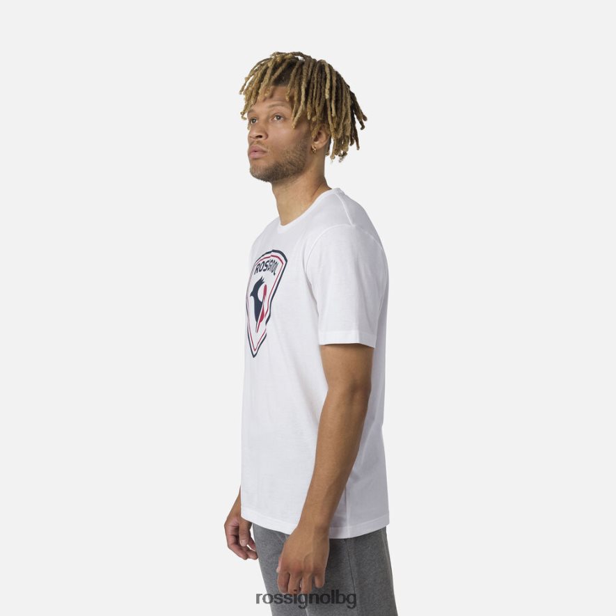 бг Rossignol мъже тениска с лого бяло 68DD2T17 върхове