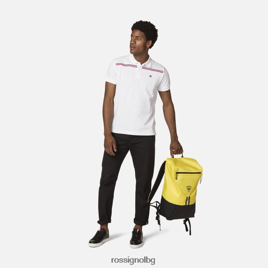 бг Rossignol мъже тениска с поло лента с лого бяло 68DD2T80 върхове