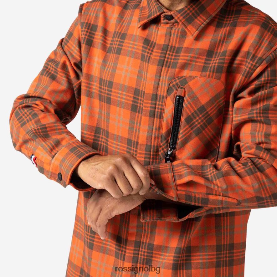 бг Rossignol мъже фланелена риза тен 68DD2T246 върхове