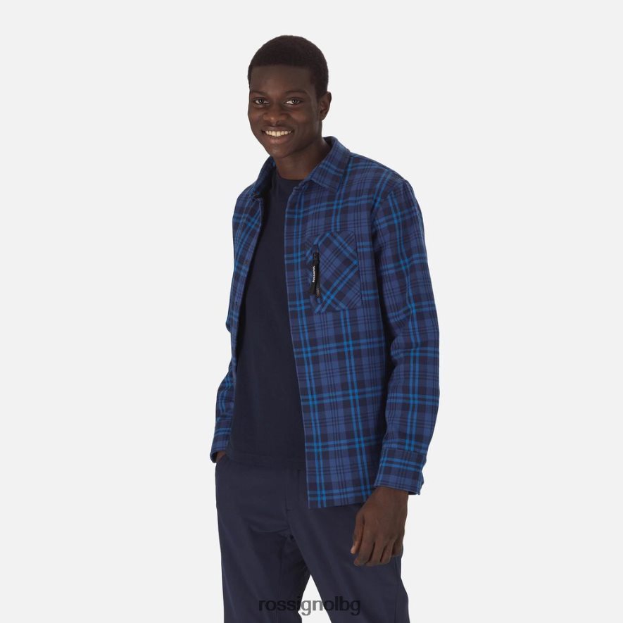 бг Rossignol мъже фланелена риза тъмно синьо 68DD2T76 върхове