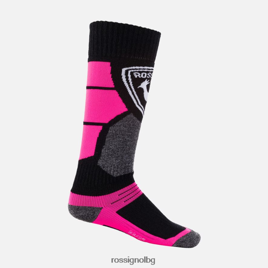 бг Rossignol юноши първокласни вълнени ски чорапи флуоророзов 68DD2T1176 аксесоари